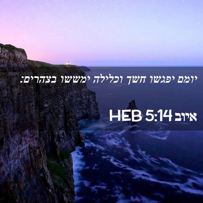 Picture 02 - איוב 5:14 HEB - יומם יפגשו חשך וכלילה - Bible Verse Picture