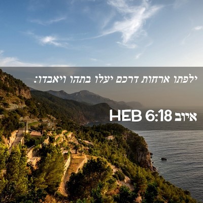 Picture 02 - איוב 6:18 HEB - ילפתו ארחות דרכם יעלו בתהו - Bible Verse Picture