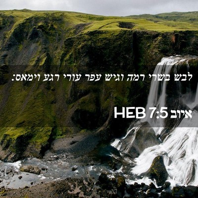 Picture 02 - איוב 7:5 HEB - לבש בשרי רמה וגיש עפר עורי - Bible Verse Picture