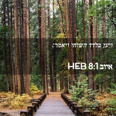 Picture 02 - איוב 8:1 HEB - ויען בלדד השוחי - Bible Verse Picture