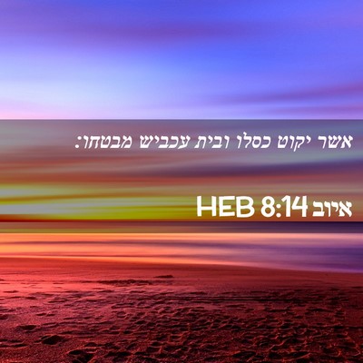 Picture 02 - איוב 8:14 HEB - אשר יקוט כסלו ובית עכביש - Bible Verse Picture