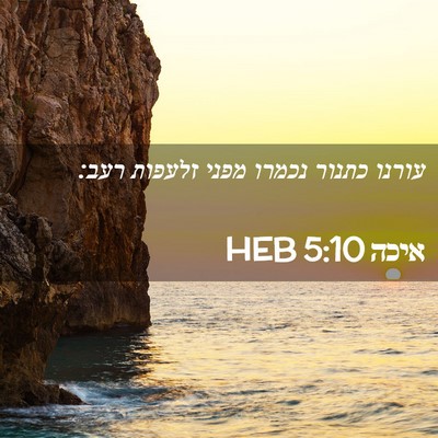 Picture 02 - איכה 5:10 HEB - עורנו כתנור נכמרו מפני - Bible Verse Picture