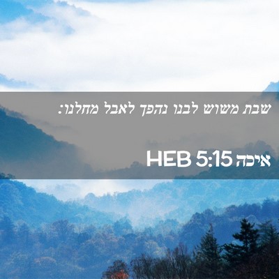 Picture 02 - איכה 5:15 HEB - שבת משוש לבנו נהפך לאבל - Bible Verse Picture