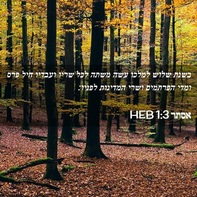 Picture 02 - אסתר 1:3 HEB - בשנת שלוש למלכו עשה משתה - Bible Verse Picture