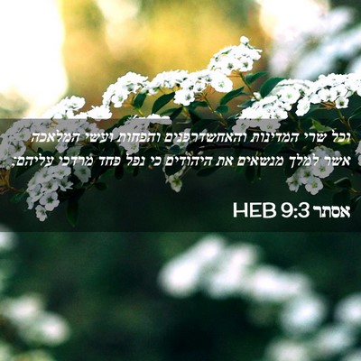 Picture 02 - אסתר 9:3 HEB - וכל שרי המדינות - Bible Verse Picture