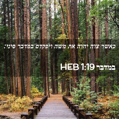Picture 02 - במדבר 1:19 HEB - כאשר צוה יהוה את משה ויפקדם - Bible Verse Picture