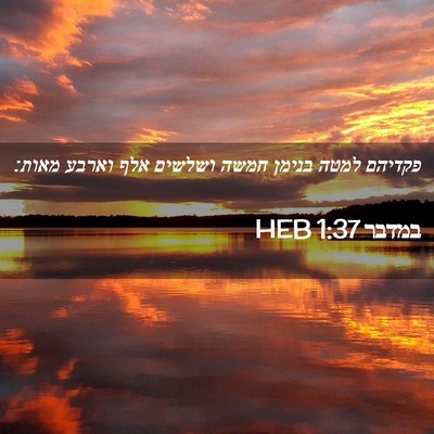 Picture 02 - במדבר 1:37 HEB - פקדיהם למטה בנימן חמשה - Bible Verse Picture