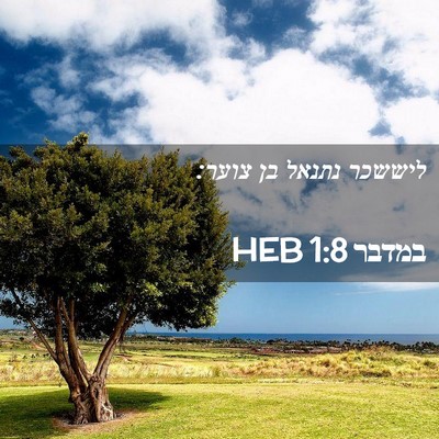 Picture 02 - במדבר 1:8 HEB - ליששכר נתנאל בן - Bible Verse Picture