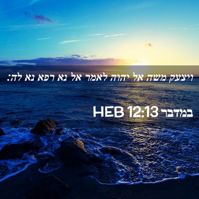 Picture 02 - במדבר 12:13 HEB - ויצעק משה אל יהוה לאמר אל - Bible Verse Picture