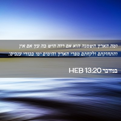 Picture 02 - במדבר 13:20 HEB - ומה הארץ השמנה הוא אם רזה - Bible Verse Picture