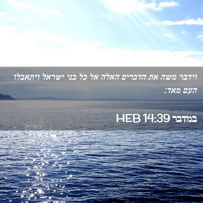 Picture 02 - במדבר 14:39 HEB - וידבר משה את הדברים האלה אל - Bible Verse Picture