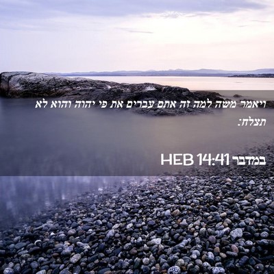 Picture 02 - במדבר 14:41 HEB - ויאמר משה למה זה אתם עברים - Bible Verse Picture