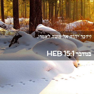 Picture 02 - במדבר 15:1 HEB - וידבר יהוה אל משה - Bible Verse Picture
