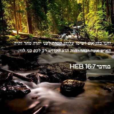 Picture 02 - במדבר 16:7 HEB - ותנו בהן אש ושימו עליהן - Bible Verse Picture