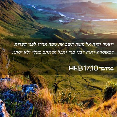 Picture 02 - במדבר 17:10 HEB - ויאמר יהוה אל משה השב את - Bible Verse Picture