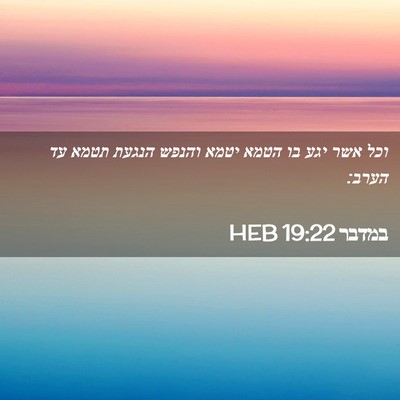 Picture 02 - במדבר 19:22 HEB - וכל אשר יגע בו הטמא יטמא - Bible Verse Picture
