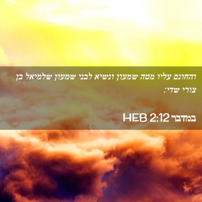 Picture 02 - במדבר 2:12 HEB - והחונם עליו מטה שמעון - Bible Verse Picture