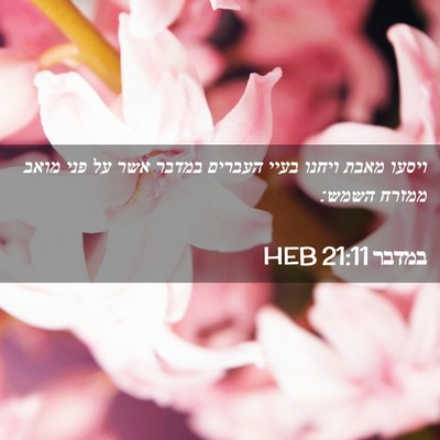 Picture 02 - במדבר 21:11 HEB - ויסעו מאבת ויחנו בעיי - Bible Verse Picture