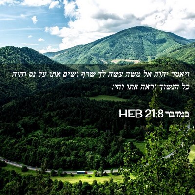 Picture 02 - במדבר 21:8 HEB - ויאמר יהוה אל משה עשה לך - Bible Verse Picture
