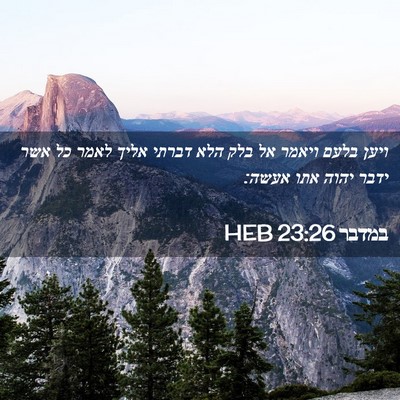 Picture 02 - במדבר 23:26 HEB - ויען בלעם ויאמר אל בלק הלא - Bible Verse Picture