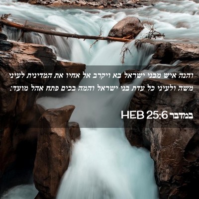 Picture 02 - במדבר 25:6 HEB - והנה איש מבני ישראל בא - Bible Verse Picture
