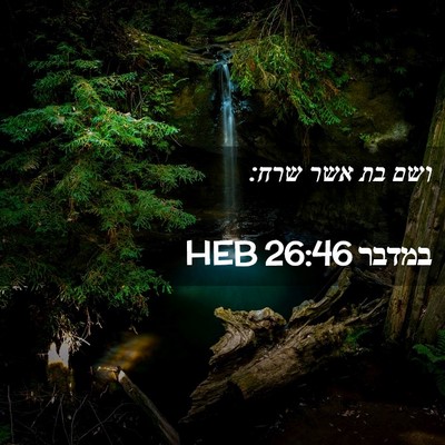 Picture 02 - במדבר 26:46 HEB - ושם בת אשר - Bible Verse Picture