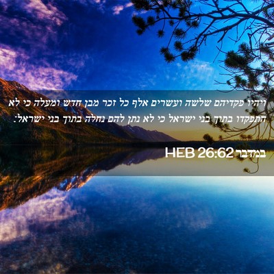 Picture 02 - במדבר 26:62 HEB - ויהיו פקדיהם שלשה ועשרים - Bible Verse Picture