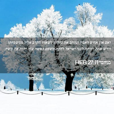 Picture 02 - במדבר 27:11 HEB - ואם אין אחים לאביו ונתתם את - Bible Verse Picture