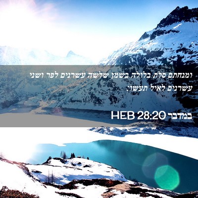 Picture 02 - במדבר 28:20 HEB - ומנחתם סלת בלולה בשמן שלשה - Bible Verse Picture