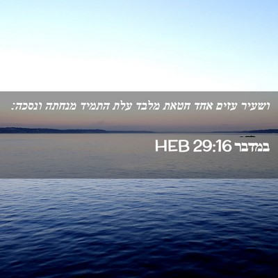 Picture 02 - במדבר 29:16 HEB - ושעיר עזים אחד חטאת מלבד - Bible Verse Picture