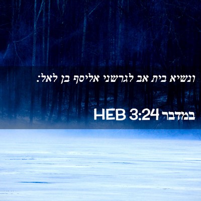 Picture 02 - במדבר 3:24 HEB - ונשיא בית אב לגרשני אליסף - Bible Verse Picture