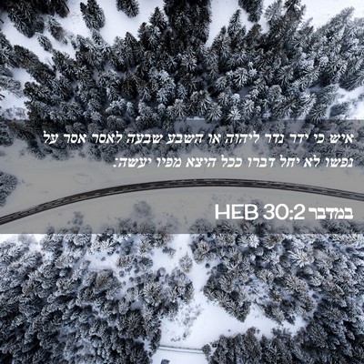 Picture 02 - במדבר 30:2 HEB - איש כי ידר נדר ליהוה או - Bible Verse Picture