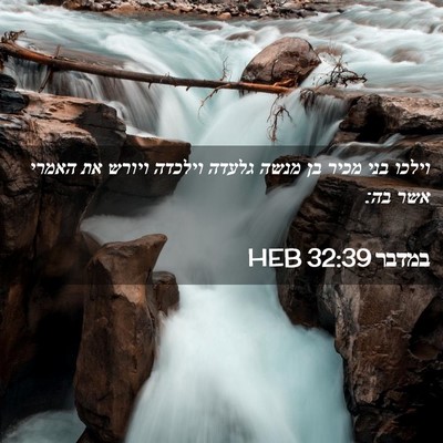 Picture 02 - במדבר 32:39 HEB - וילכו בני מכיר בן מנשה - Bible Verse Picture