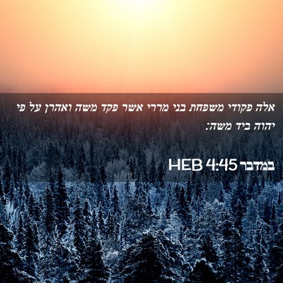Picture 02 - במדבר 4:45 HEB - אלה פקודי משפחת בני מררי - Bible Verse Picture