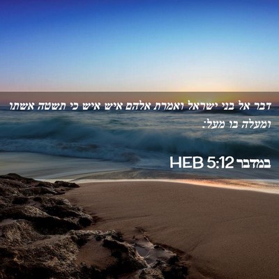 Picture 02 - במדבר 5:12 HEB - דבר אל בני ישראל ואמרת אלהם - Bible Verse Picture
