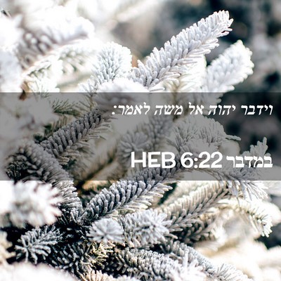 Picture 02 - במדבר 6:22 HEB - וידבר יהוה אל משה - Bible Verse Picture