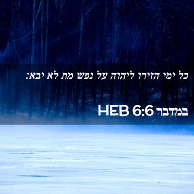 Picture 02 - במדבר 6:6 HEB - כל ימי הזירו ליהוה על נפש - Bible Verse Picture