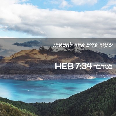 Picture 02 - במדבר 7:34 HEB - שעיר עזים אחד - Bible Verse Picture