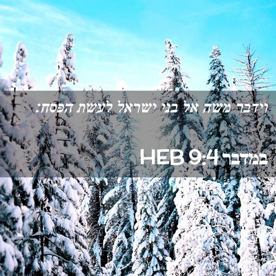 Picture 02 - במדבר 9:4 HEB - וידבר משה אל בני ישראל לעשת - Bible Verse Picture