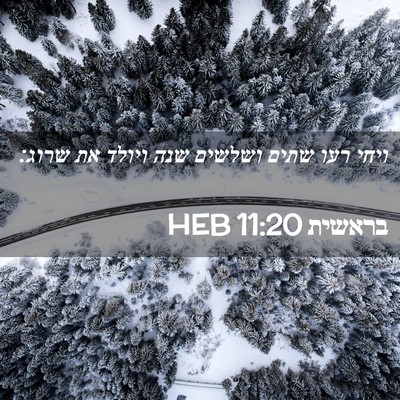 Picture 02 - בראשית 11:20 HEB - ויחי רעו שתים ושלשים שנה - Bible Verse Picture