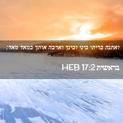 Picture 02 - בראשית 17:2 HEB - ואתנה בריתי ביני ובינך - Bible Verse Picture