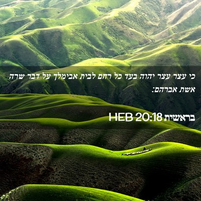 Picture 02 - בראשית 20:18 HEB - כי עצר עצר יהוה בעד כל רחם - Bible Verse Picture