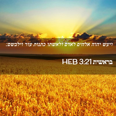 Picture 02 - בראשית 3:21 HEB - ויעש יהוה אלהים לאדם - Bible Verse Picture