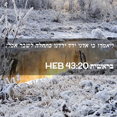 Picture 02 - בראשית 43:20 HEB - ויאמרו בי אדני ירד ירדנו - Bible Verse Picture