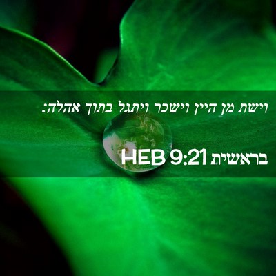 Picture 02 - בראשית 9:21 HEB - וישת מן היין וישכר ויתגל - Bible Verse Picture