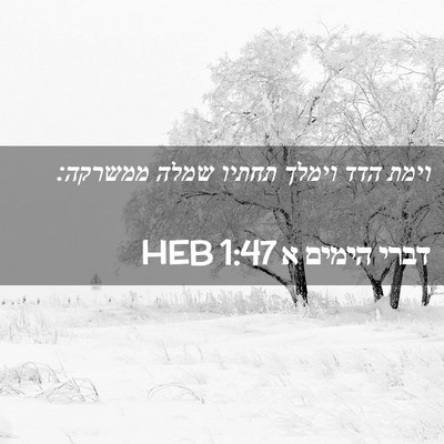 Picture 02 - דברי הימים א 1:47 HEB - וימת הדד וימלך תחתיו שמלה - Bible Verse Picture