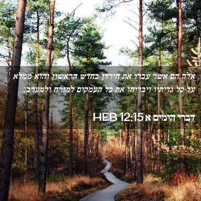 Picture 02 - דברי הימים א 12:15 HEB - אלה הם אשר עברו את הירדן - Bible Verse Picture