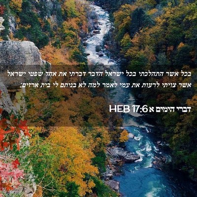 Picture 02 - דברי הימים א 17:6 HEB - בכל אשר התהלכתי בכל ישראל - Bible Verse Picture