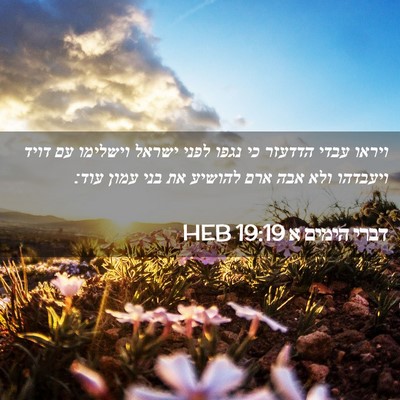 Picture 02 - דברי הימים א 19:19 HEB - ויראו עבדי הדדעזר כי נגפו - Bible Verse Picture