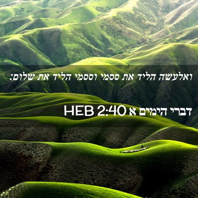 Picture 02 - דברי הימים א 2:40 HEB - ואלעשה הליד את ססמי וססמי - Bible Verse Picture